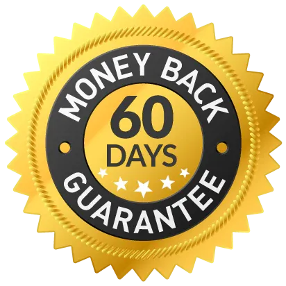 60-day money-back guarantee seal