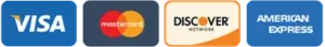 Accepted payment cards
