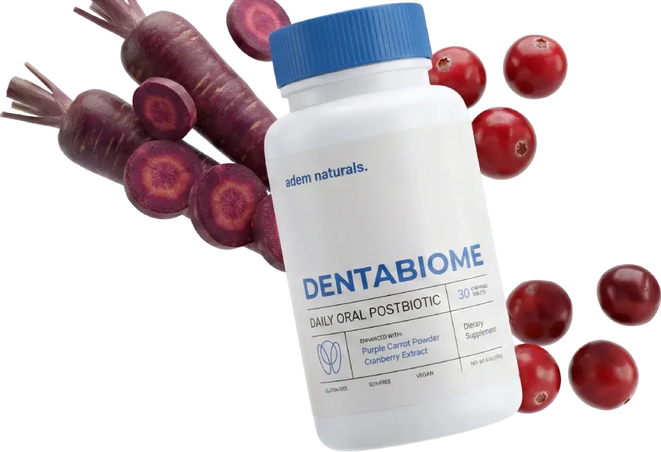 DentaBiome chewable oral wellness supplement bottle